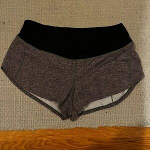Lululemon Athletica Black and Heathered Gray Athletic Shorts